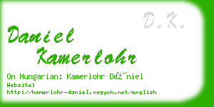 daniel kamerlohr business card